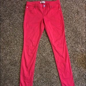 Express Jeggings in Bright Coral